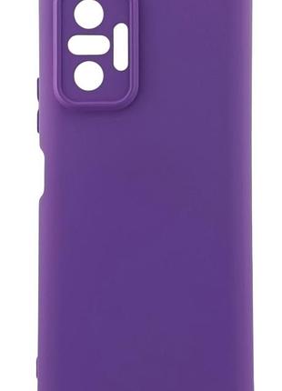 Чехол silicone case box для xiaomi poco x3 pro 4g бампер с микрофиброй фиолетовый