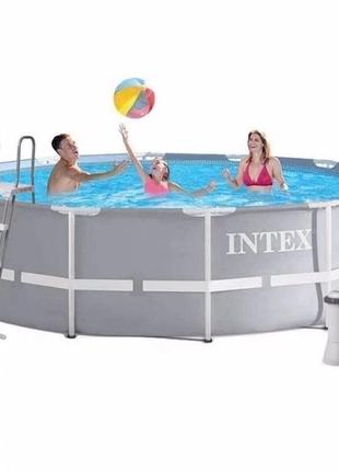 Басейн каркасний intex 26718 круглий 366х122 см 10685 л, фільтр-насос, сходи1 фото