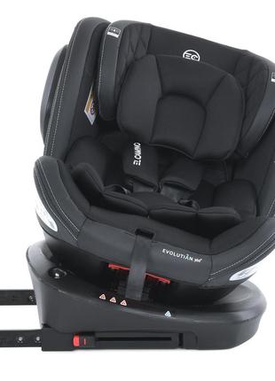 Детское автокресло el camino me 1045-1 evolution 2 isofix 360º royal black5 фото