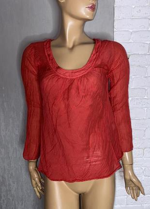Шовкова італійська блуза шовк1 фото