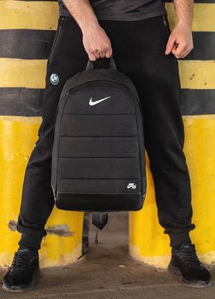 Чоловічий рюкзак спортивний щільний молодіжний для тренувань міський водонепроникний чорний nike5 фото