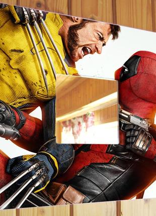 Декоративне дзеркало «дедпул і росомаха. deadpool wolverine. marvel. марвел» сувенір фанатам коміксі