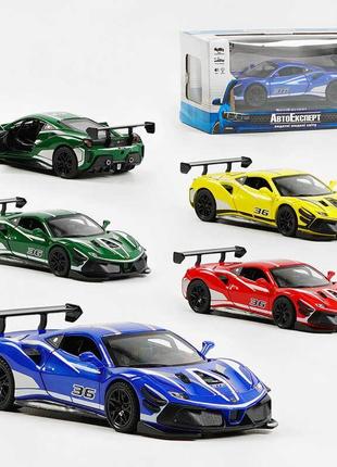 Машинка 32744 (72) "авто експерт", 4 кольори, металопластик, 1:32, звук, світло, інерція, відчиняються двері,