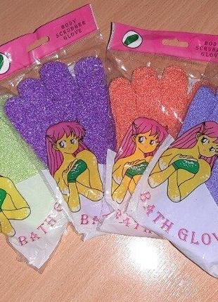 Мочалка-перчатка банная 5 пальцев