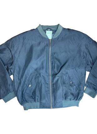 Вінтажний шовковий бомбер куртка let’s go