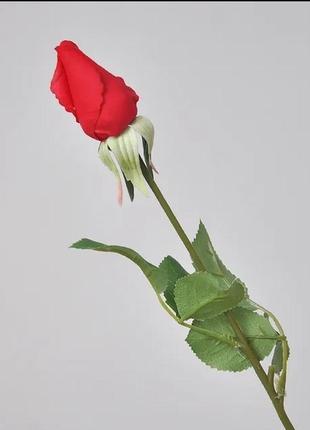 Роза искусственная 1шт красная2 фото