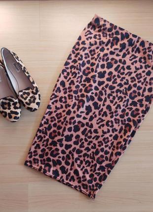 Юбка у леопардовый принт