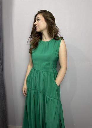 Платье женское зеленое миди modna kazka mkas1-28 фото