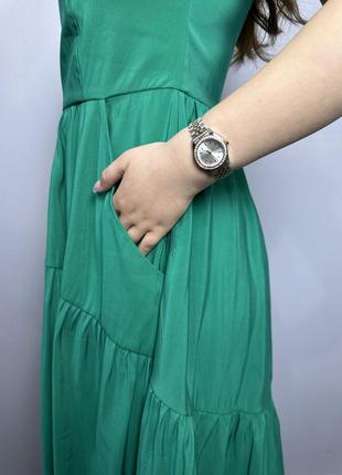 Платье женское зеленое миди modna kazka mkas1-26 фото