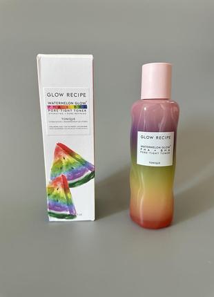 Тонік для обличчя glow recipe watermelon glow pha + bha pore-tight toner 150 мл в лімітованому пакуванням