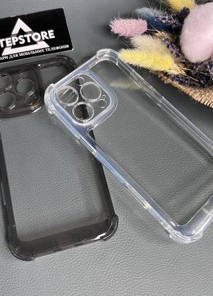 Чохол для iphone 16 pro max прозорий товстий кнопки під метал захист камери силіконовий протиударний