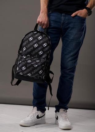 Мужской рюкзак спортивный молодежный вместительный водонепроницаемый для парня городской черный under armour7 фото