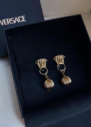 Винтажные серьги, клипсы gianni versace, italy vintage 80-x лет