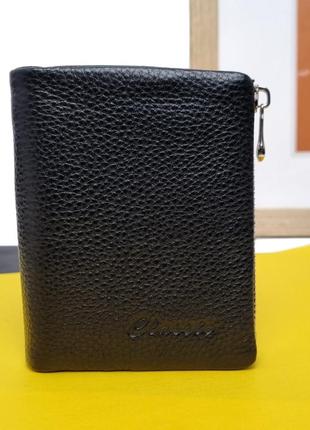 Черный женский кошелек натуральная кожа арт.2206-9951-2 black genuine leather (китай)