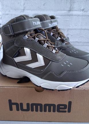 Мембранные зимние ботинки hummel zap hike цвет хаки размер 31, 34