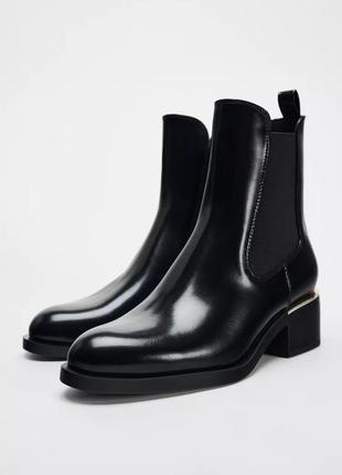 Ботинки женские черные zara new