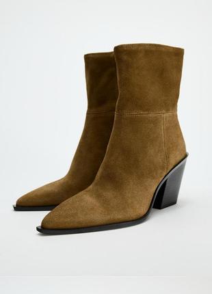 Замшевые ботинки zara new | ботинки
