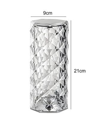 Хрустальная настольная лампа 16 цветов rgb узор