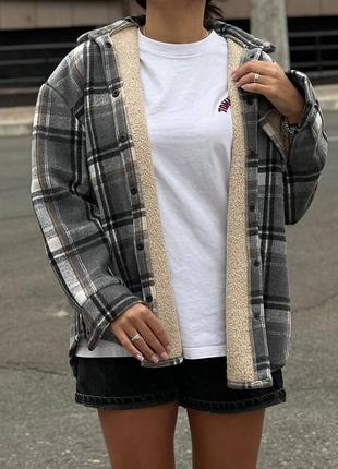 Утеплена сорочка ,клітинка тедді 🔥