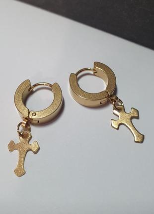 Серьги крестики