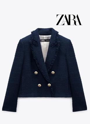 Актуальный жакет пиджак твид в стиле old money от zara