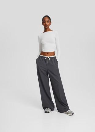 Штани палаццо, широкі брюки bershka, zara