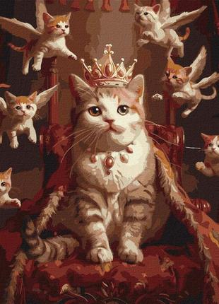 Картина за номерами "королівська кішка" kho6643, 40х50 см