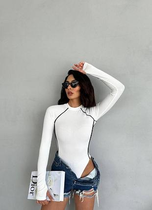 Боди женское с рукавами