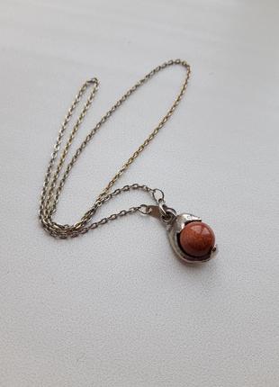 Кулон рыбка знак зодиака натуральный камень