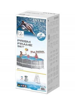 Каркасный бассейн intex 26706 prism frame pool 305х99 см с фильтр-насосом и лестницей объем 6500 лит9 фото