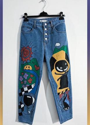 Джинсы с высокой посадкой misslook denim jeans
