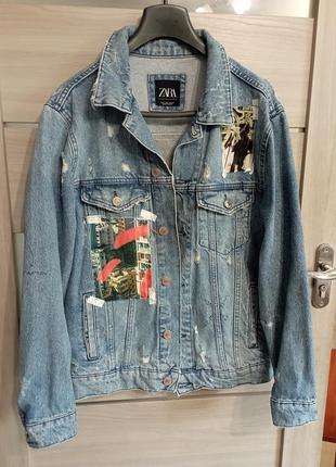❤️джинсова куртка джинсівка оверсайз zara