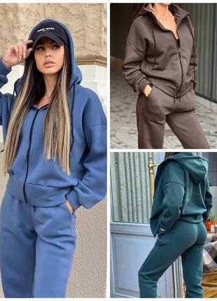 Спортивный костюм женский повседневный теплый