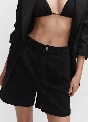 Шорты mango шорты джинсовые слоучи джинсовые шорты с защипами