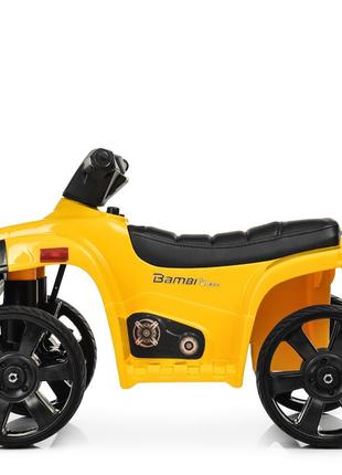 Детский электро квадроцикл bambi m 3893el-6 желтый свет,звук4 фото