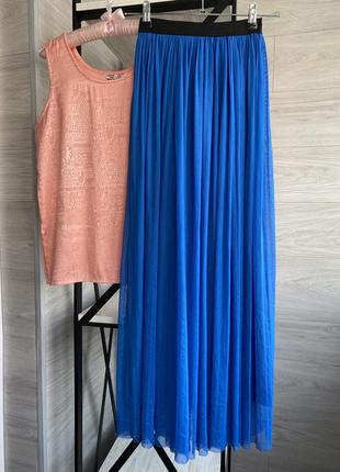 Плиссе юбка макси