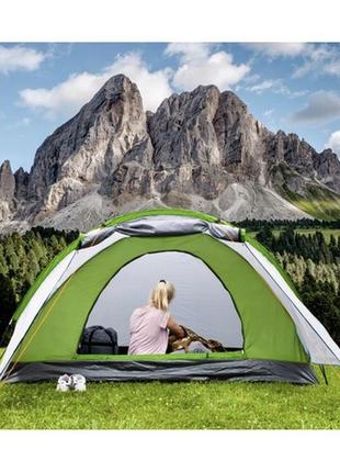 Туристичний намет на 2-4 особи невада з коридором camping iglo trizand 23483  польща6 фото
