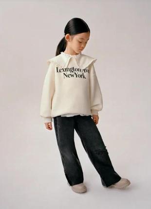Свитшот с воротничком от zara на 11-12роков
