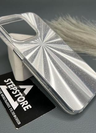 Чохол для iphone 15 pro з блискітками глянсовий переливається протиударний лучі
