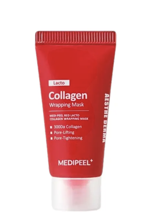 Зміцнююча маска-плівка для обличчя з колагеном medi-peel red lacto collagen wrapping mask 15 мл