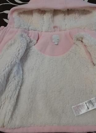 Куртка флисовая на меху для девочки 6-9 месяцев, фирмы bluezoo2 фото