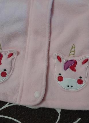 Куртка флисовая на меху для девочки 6-9 месяцев, фирмы bluezoo5 фото