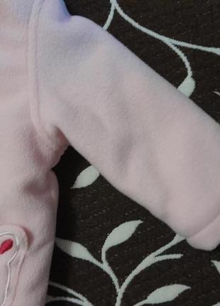 Куртка флисовая на меху для девочки 6-9 месяцев, фирмы bluezoo6 фото