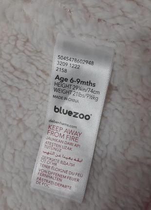 Куртка флисовая на меху для девочки 6-9 месяцев, фирмы bluezoo7 фото
