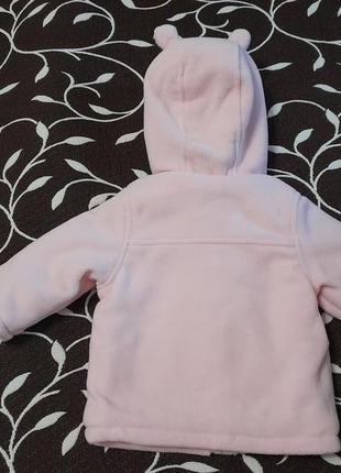 Куртка флисовая на меху для девочки 6-9 месяцев, фирмы bluezoo8 фото