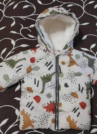 Куртка демисезонная на меху на ребенка 6-9 месяцев, фирмы f&f
