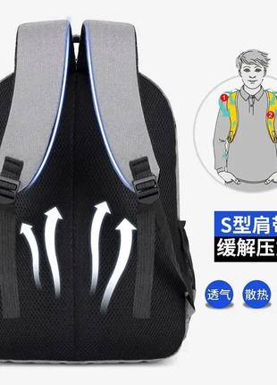 Мужской рюкзак большой плотный вместительный водонепроницаемый городской для парня спортивный черный jingpin5 фото