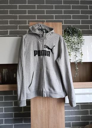 Puma зіп худі, толстовка з капюшоном, худі сіре