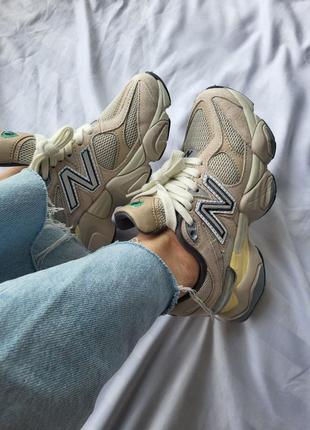 Замшевые кроссовки new balance 9060 beige