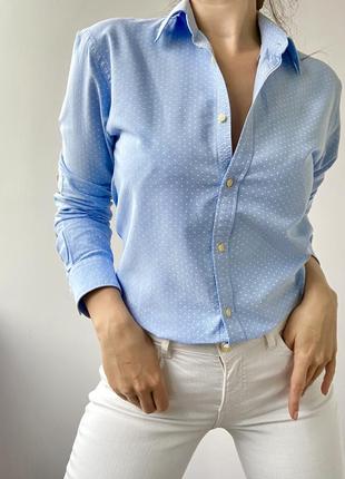 Базова джинсова блакитна сорочка/рубашка scotch & soda